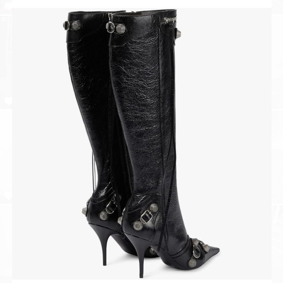Designer inspired black studded boots - Picture 4 of 10